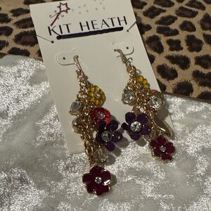🌸Final price🌸 Heath Ceramics Gold and Purple Floral Earrings